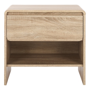 Safavieh Arsenio 1 Drawer Wood Nightstand in Cream