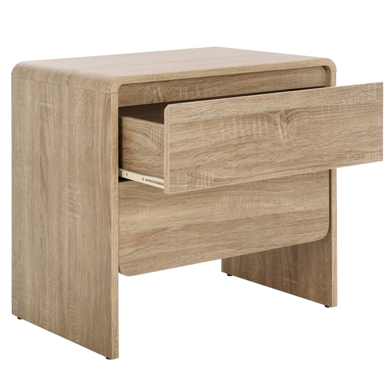 Safavieh Arsenio 2 Drawer Wood Nightstand in Cream