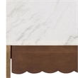 Safavieh Lyubov Marble and Wood Nightstand in White / Brown