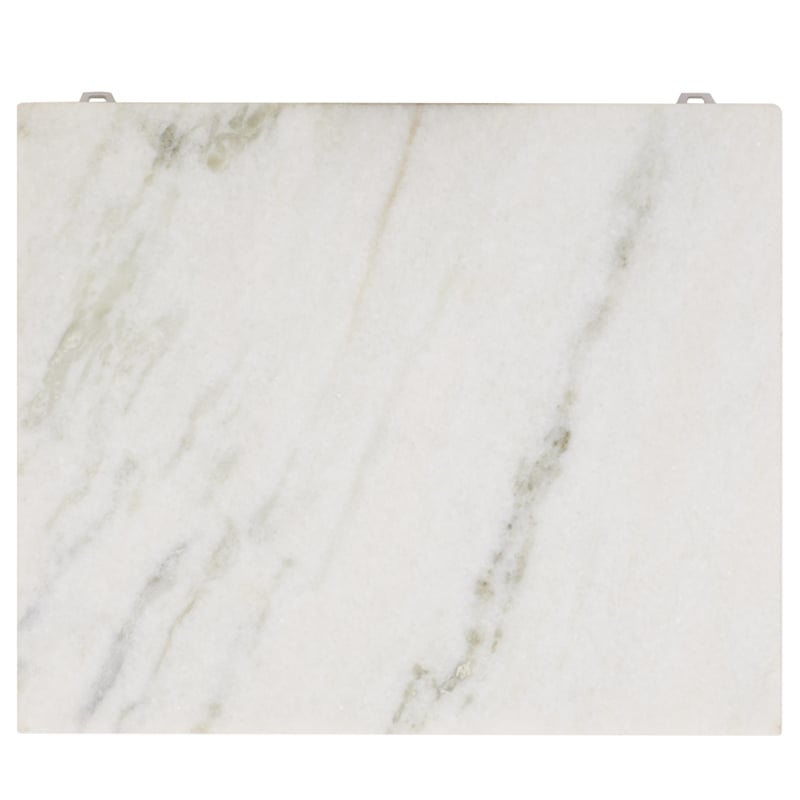 Safavieh Lyubov Marble and Wood Nightstand in White / Brown