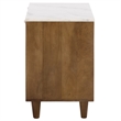Safavieh Lyubov Marble and Wood Nightstand in White / Brown