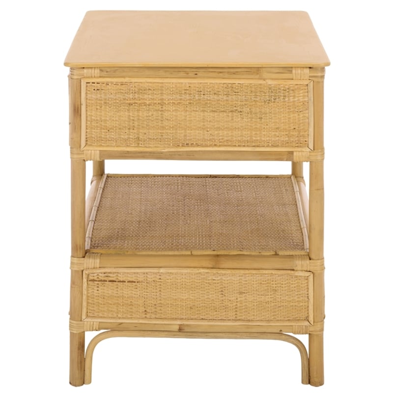 Safavieh Imari 1 Drawer 1 Shelf Wood Nightstand in Natural