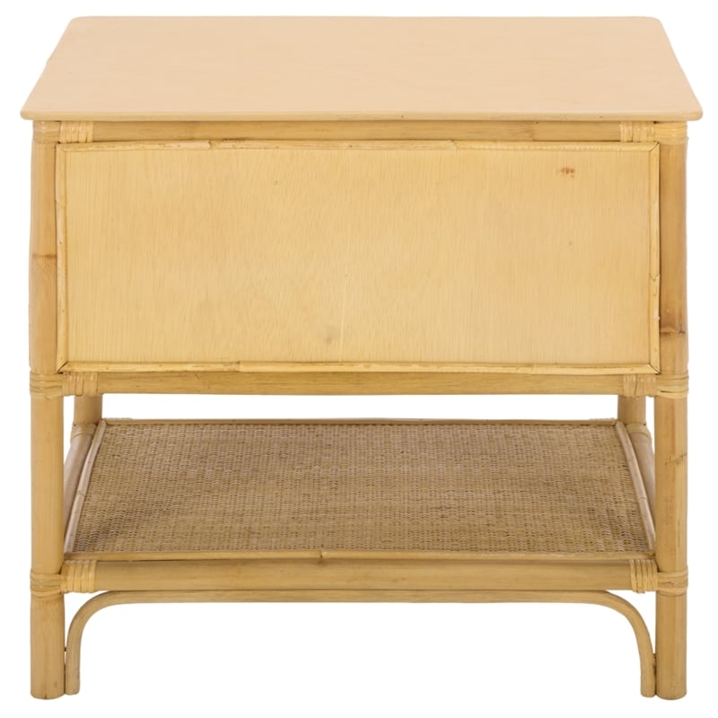 Safavieh Imari 2 Drawer 1 Shelf Wood Nightstand in Natural