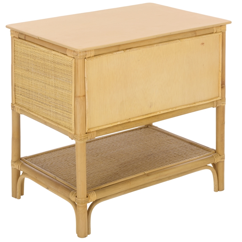 Safavieh Imari 2 Drawer 1 Shelf Wood Nightstand in Natural