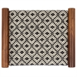 Safavieh Elmar Wood Ottoman in Navy / White / Natural