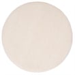 Safavieh Evgenia Round Wood Ottoman in White / Walnut