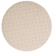 Safavieh Evgenia Round Wood Ottoman in Cream / Walnut