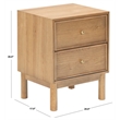 Safavieh Orion 2 Drawer Wood Nightstand in Brown / Oak