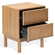 Safavieh Orion 2 Drawer Wood Nightstand in Brown / Oak