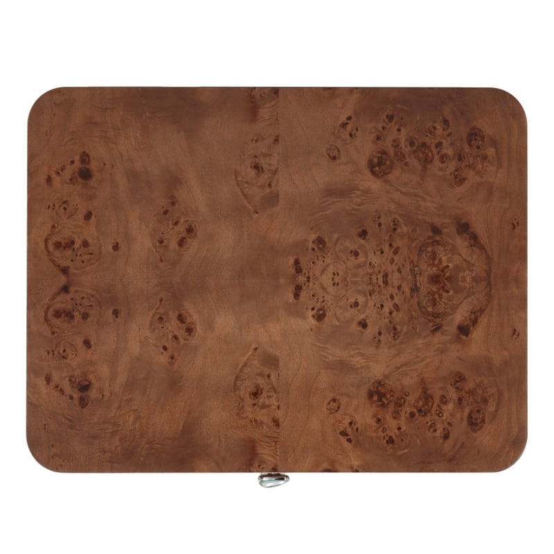 Safavieh Josephina Burl Wood Nightstand in Dark Walnut