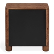 Safavieh Josephina Burl Wood Nightstand in Dark Walnut