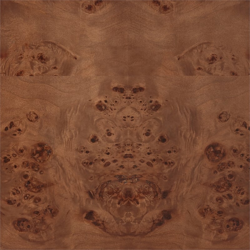 Safavieh Josephina Burl Wood Nightstand in Dark Walnut