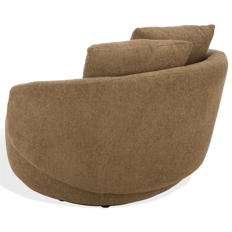 Safavieh Karolie Wood Swivel Chair in Light Brown