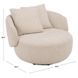 Safavieh Karolie Wood Swivel Chair in Taupe