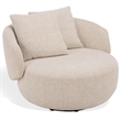 Safavieh Karolie Wood Swivel Chair in Taupe