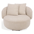 Safavieh Karolie Wood Swivel Chair in Taupe