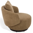 Safavieh Hannalisa Wood Swivel Chair in Light Brown