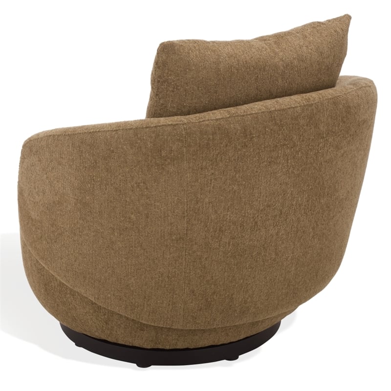 Safavieh Hannalisa Wood Swivel Chair in Light Brown