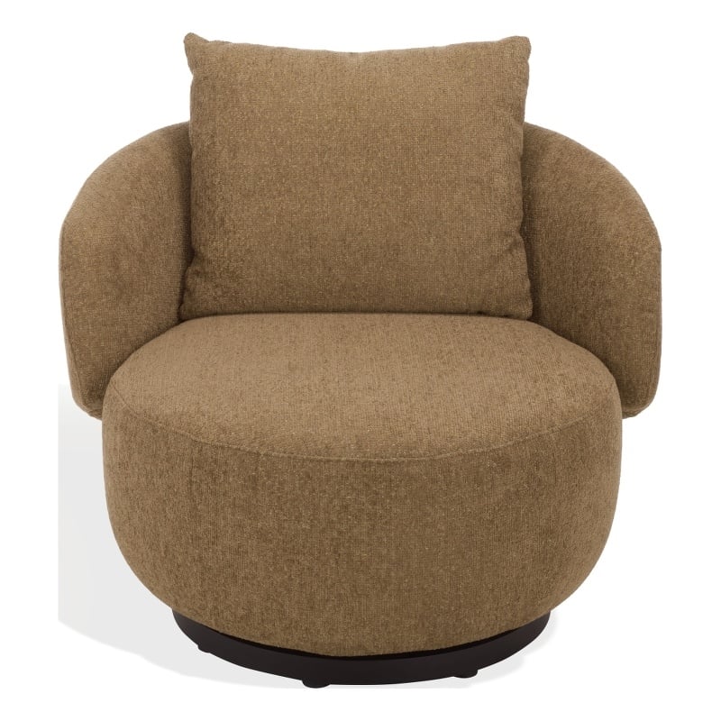 Safavieh Hannalisa Wood Swivel Chair in Light Brown