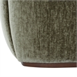 Safavieh Elizandra Chenille and Wood Swivel Chair in Olive
