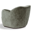 Safavieh Elizandra Chenille and Wood Swivel Chair in Olive