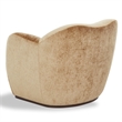 Safavieh Elizandra Chenille and Wood Swivel Chair in Amber