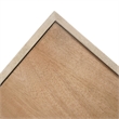 Safavieh Leslianne Wood and Travertine Accent Table in Natural / Beige