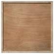Safavieh Leslianne Wood and Travertine Accent Table in Natural / Beige
