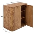 Safavieh Celestanno Wood Burl Bar Cabinet in Brown / Silver