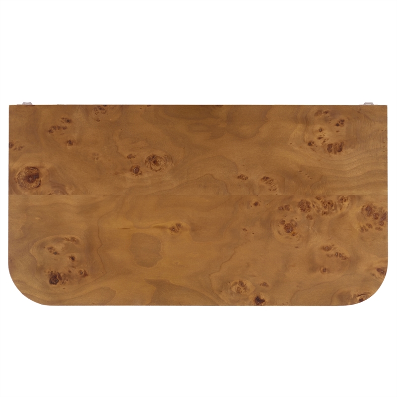 Safavieh Celestanno Wood Burl Bar Cabinet in Brown / Silver