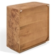 Safavieh Celestanno Wood Burl Bar Cabinet in Brown / Silver