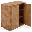 Safavieh Celestanno Wood Burl Bar Cabinet in Brown / Silver