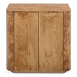 Safavieh Celestanno Wood Burl Bar Cabinet in Brown / Silver