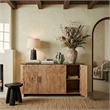 Safavieh Celestanno Burl Sideboard in Brown / Silver
