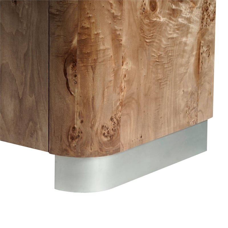Safavieh Celestanno Burl Sideboard in Brown / Silver