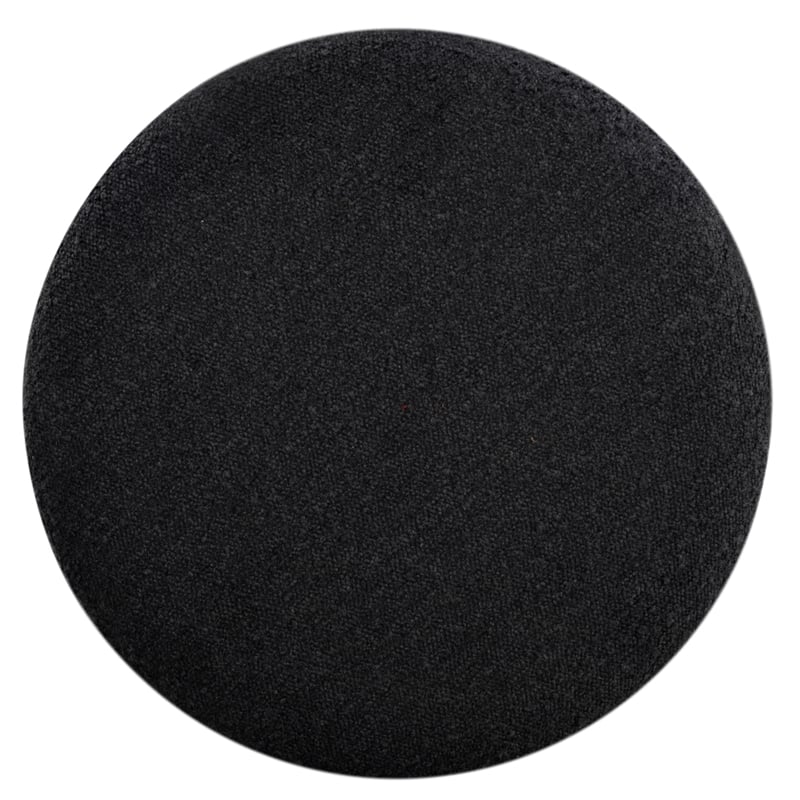 Safavieh Becka Round Boucle Storage Ottoma in Black / Natural