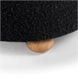 Safavieh Becka Round Boucle Storage Ottoma in Black / Natural