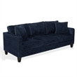 Safavieh Taylyn Chenille 3 Seat Sofa in Navy