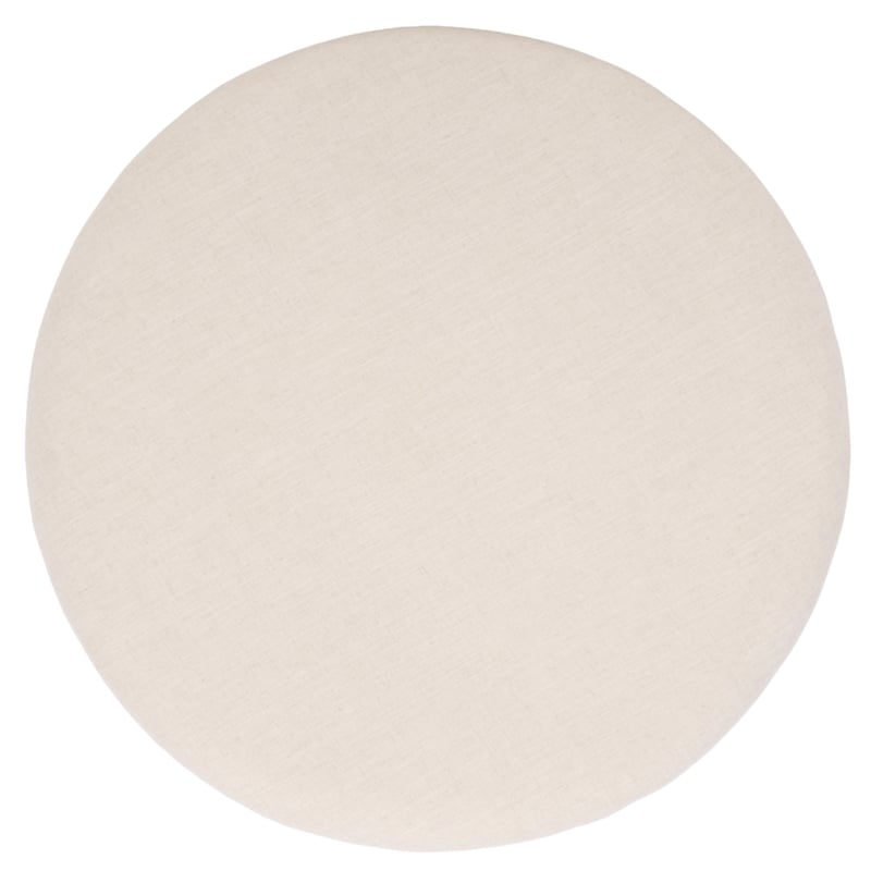 Safavieh Bogdana Round Iron Ottoman in Cream / Gold