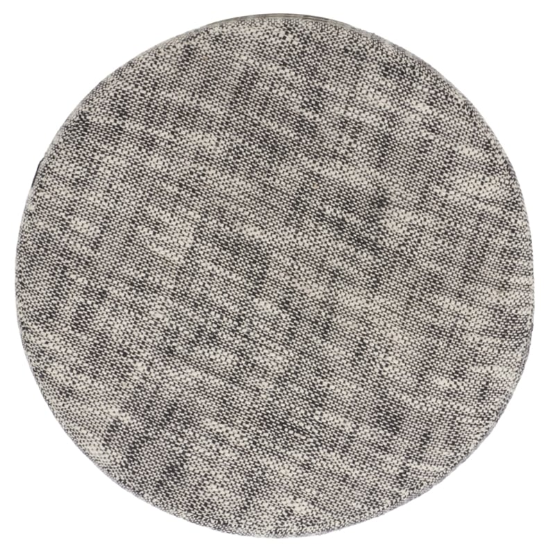Safavieh Esfir Round Wood Pouf in Navy / Black