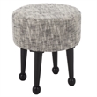 Safavieh Esfir Round Wood Pouf in Navy / Black