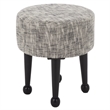 Safavieh Esfir Round Wood Pouf in Navy / Black