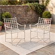 Safavieh Caledonia Iron Lounge Chair Set 2 in White