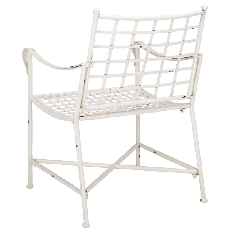 Safavieh Caledonia Iron Lounge Chair Set 2 in White