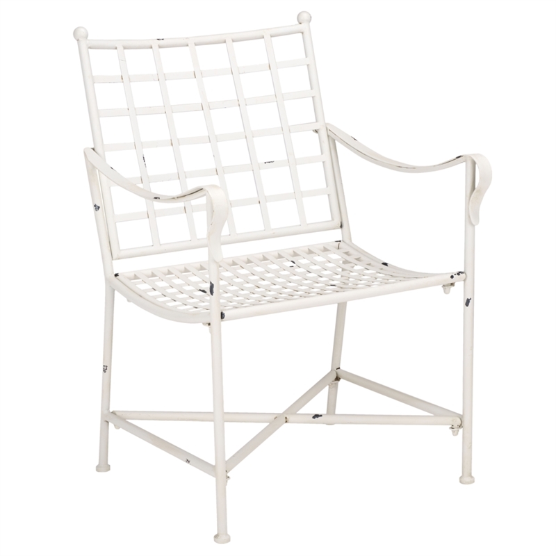 Safavieh Caledonia Iron Lounge Chair Set 2 in White