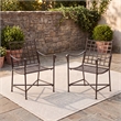 Safavieh Caledonia Iron Lounge Chair Set 2 in Brown
