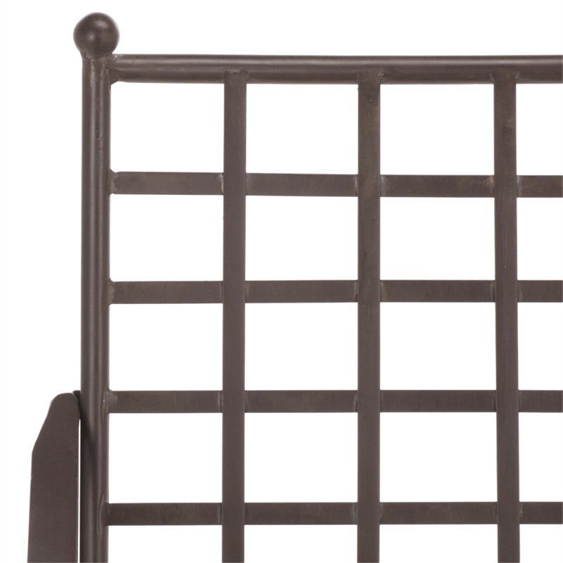 Safavieh Caledonia Iron Lounge Chair Set 2 in Brown
