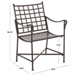 Safavieh Caledonia Iron Lounge Chair Set 2 in Brown