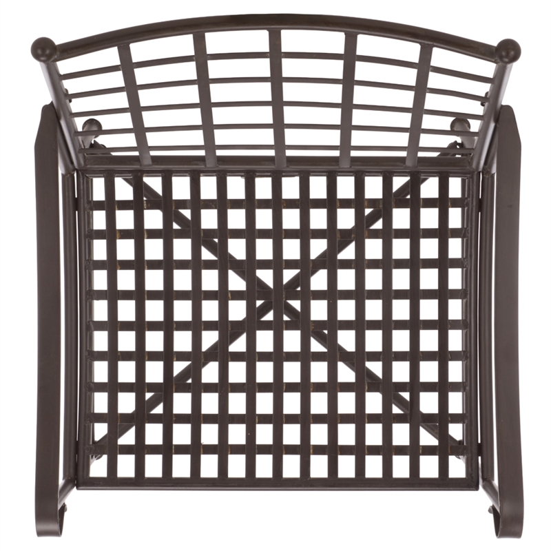 Safavieh Caledonia Iron Lounge Chair Set 2 in Brown