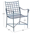 Safavieh Caledonia Iron Lounge Chair Set 2 in Blue
